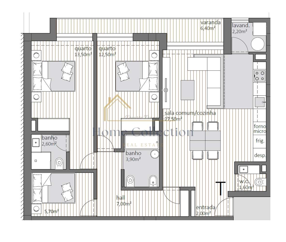 APARTAMENTO T2 Gold Living  Quinta da Missilva GONDOMAR-13