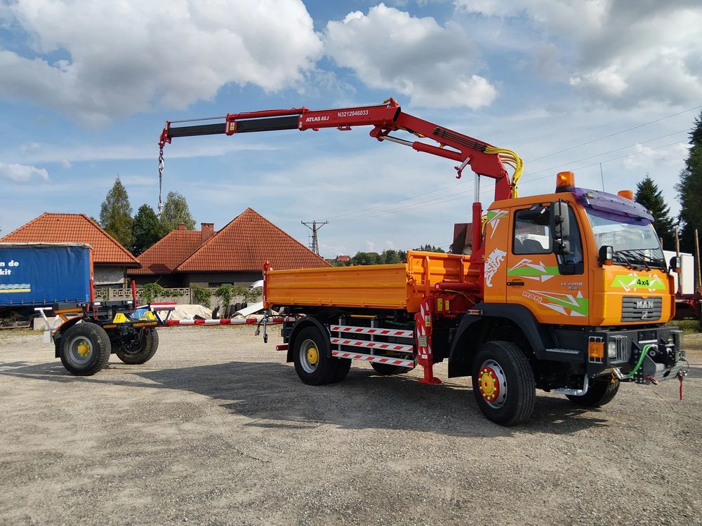 Man Dłuzyca man le 220 4x4 hds wywrotka wciagarka energetyka kiper blokady komunalny czołownica 2001