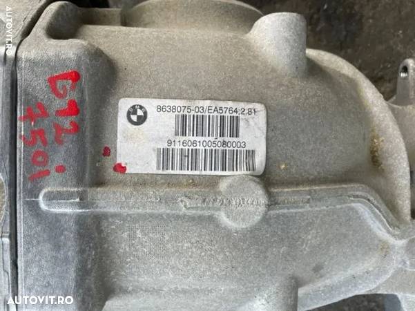 grup diferențial spate bmw 750ix 750i g11 g12 M550ix g30 g31 raport 2.81 planetară plantare punte spate cadru n63R v8 benzină 8639453/8639454 Ax planetar - 4