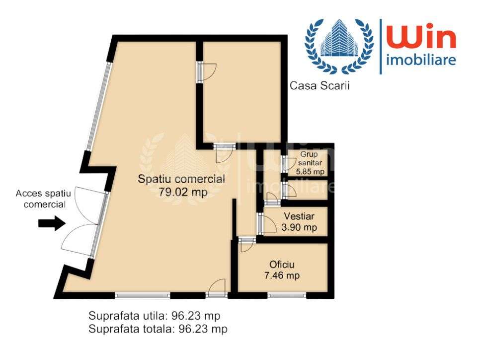 Spatiu comercial cu 2 intrari | 96mp | Ideal Showroom | Zona Garii - Imagine principală: 1/3