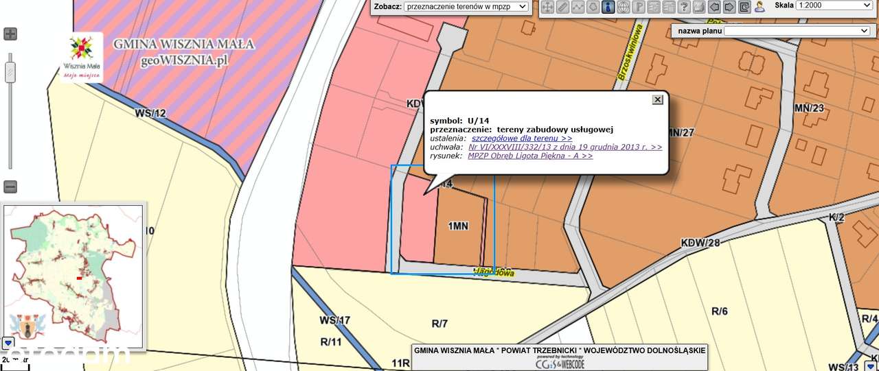 Ligota Piękna,obok DK5/blisko S5,mpzp-tereny zabudowy usługowej,media - Pełny obrazek: 1/7