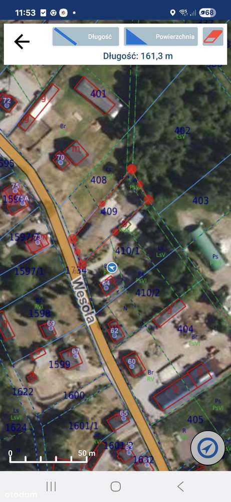 Działka budowlana 1100 m2 - Pełny obrazek: 3/3