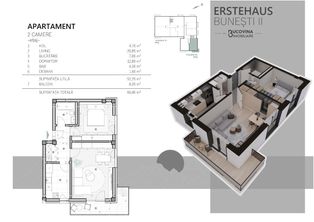 Apartament cu 2 camere ERSTEHAUS BUNESTI 2