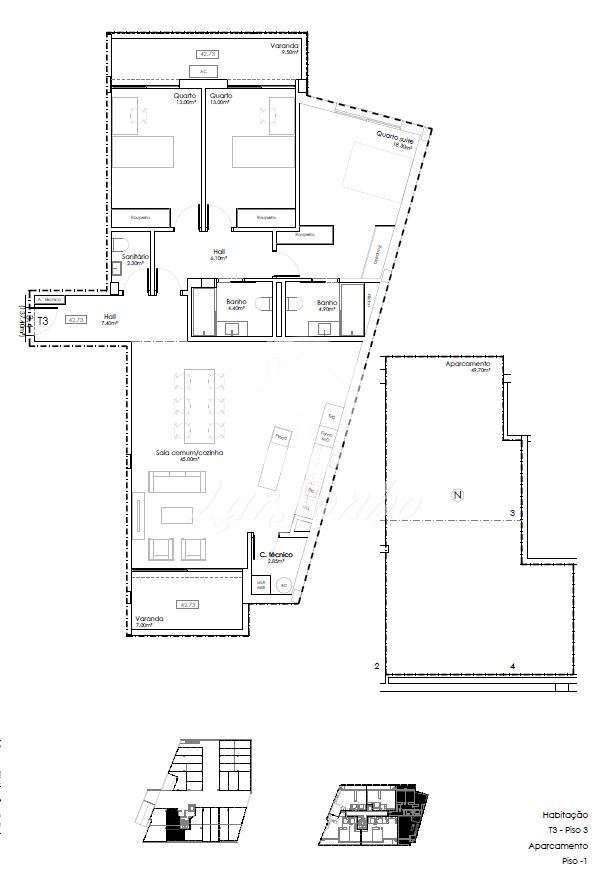 Apartamento T3 em construção, em condomínio fechado com piscina-12