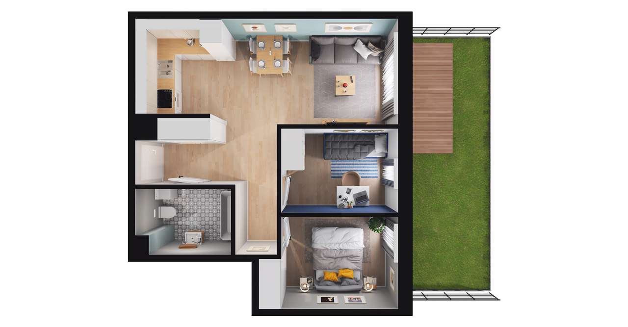 Vanda Park | mieszkanie 3-pok.| B.0.5 - Pełny obrazek: 3/9