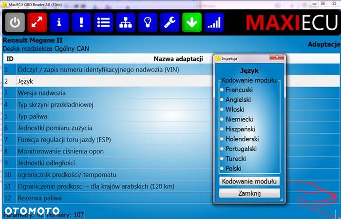 Citroen - pełna diagnostyka. Polski program MAXIECU + interfejs MAXIECU Wi-Fi + BT - 8