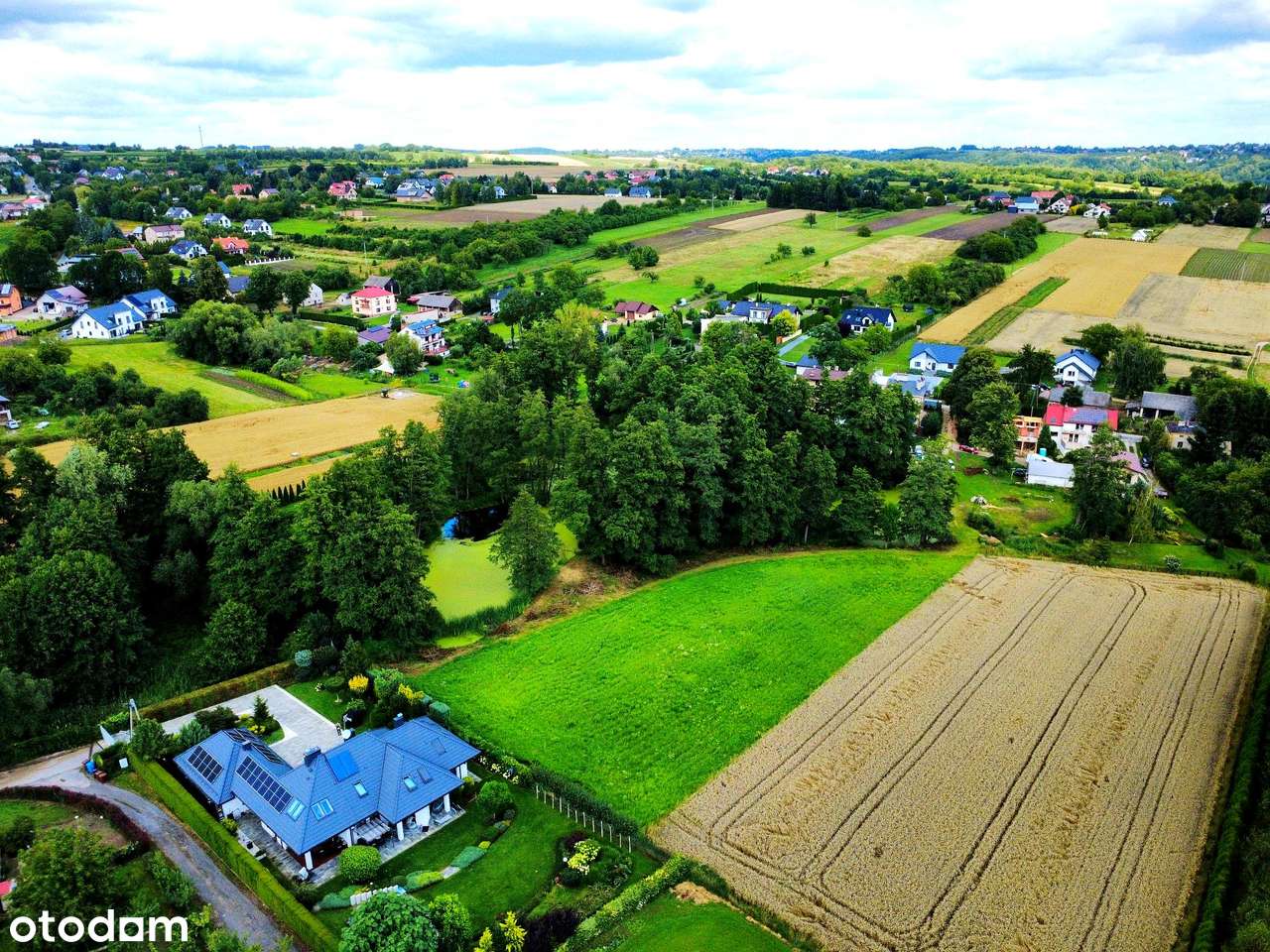Wyjątkowa działka 81 ar | Przybysławice | staw, zieleń, media, MPZP-7