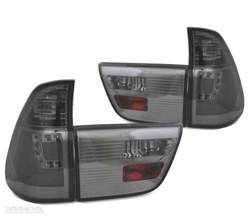 FAROLINS TRASEIROS PARA BMW X5 E53 99-03 FUMADO LED - 2