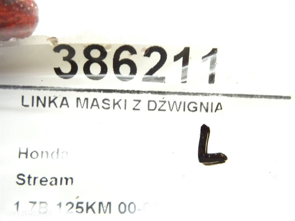 LINKA MASKI Z DŹWIGNIĄ HONDA STREAM (RN) 2001 - 2022 1.7 16V (RN1) 92 kW [125 KM] benzyna 2001 - - 4