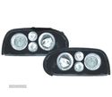 FARÓIS ANGEL EYES PARA VOLKSWAGEN VW GOLF 3 MKIII 91-97 FUNDO PRETO - 1