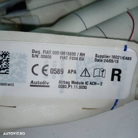 Airbag cortina dreapta Fiat 500X | 2014 - 2021 | 00519615630 - 5