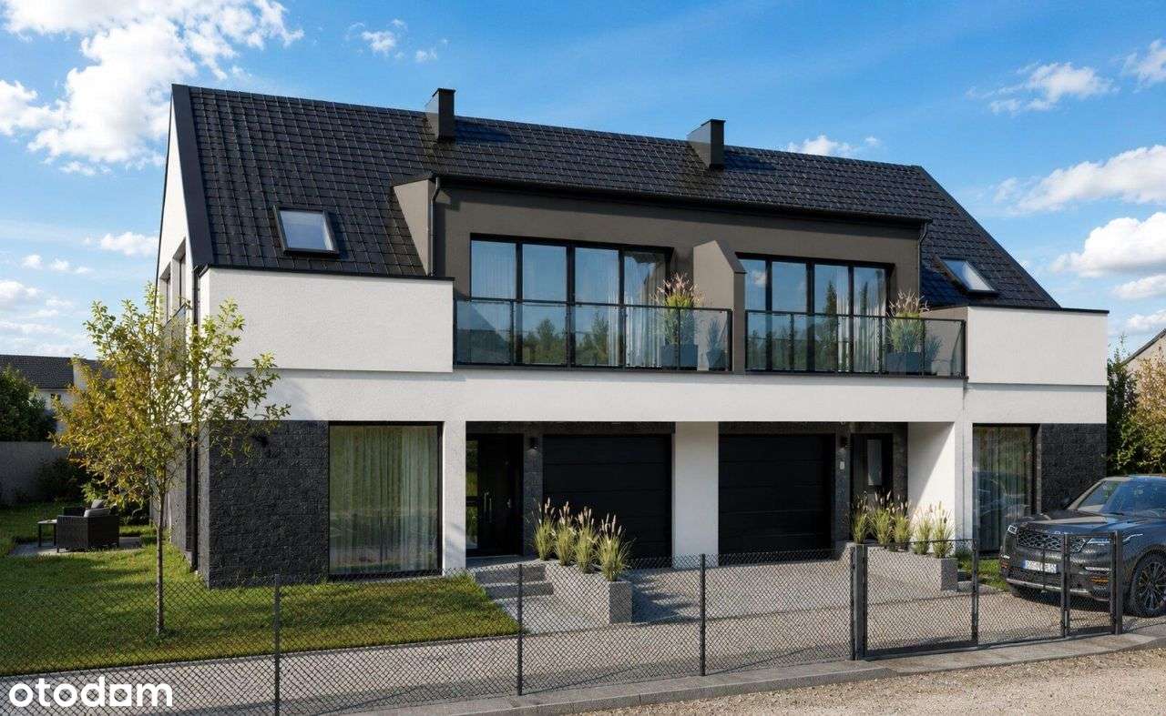 Bliźniak Premium, działka 428 m, garaż, Gumieńce.