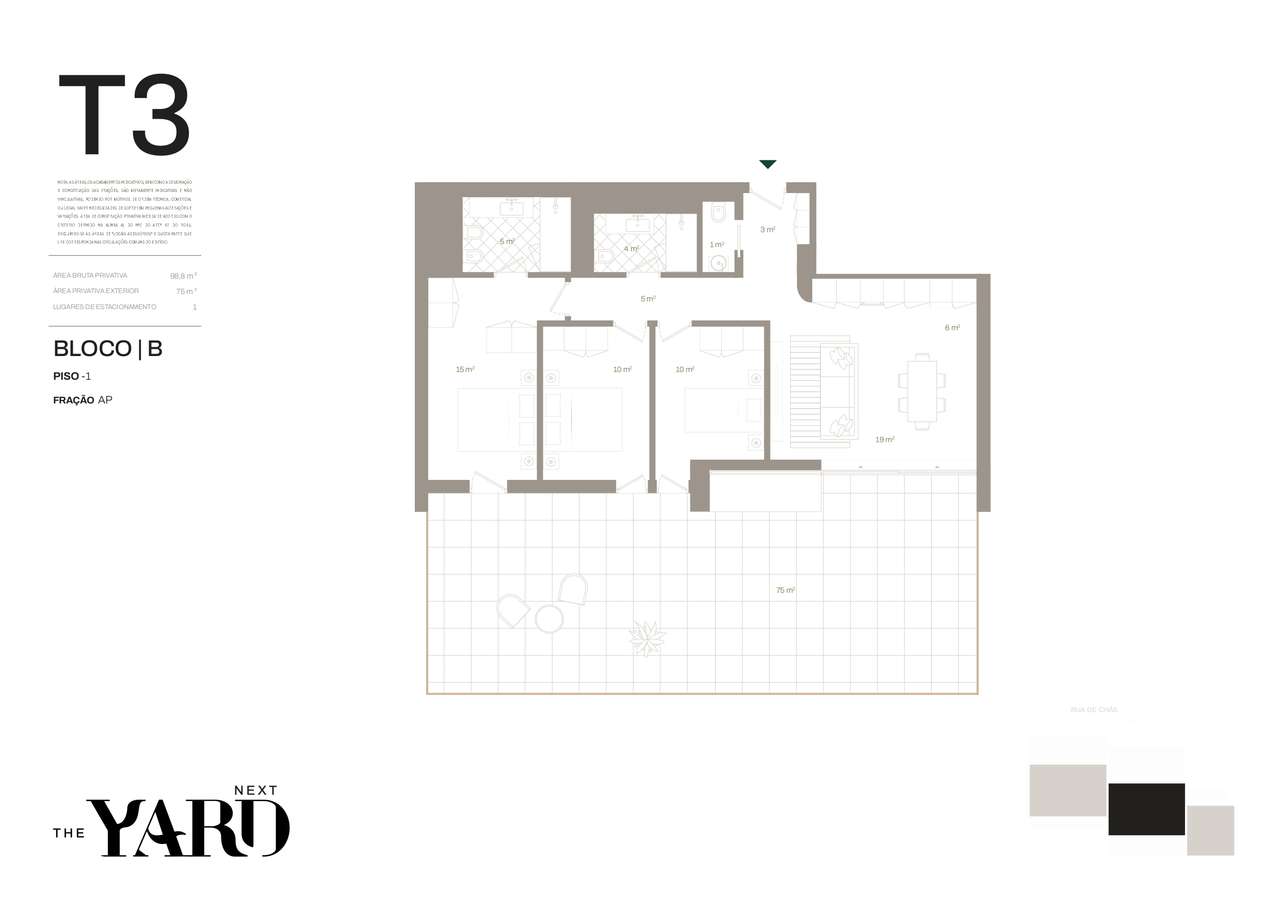 T3  Terraço 75m2 Jardins Arrábida |T3 Gaia Parque Infantil e Ginásio - Grande imagem: 5/11