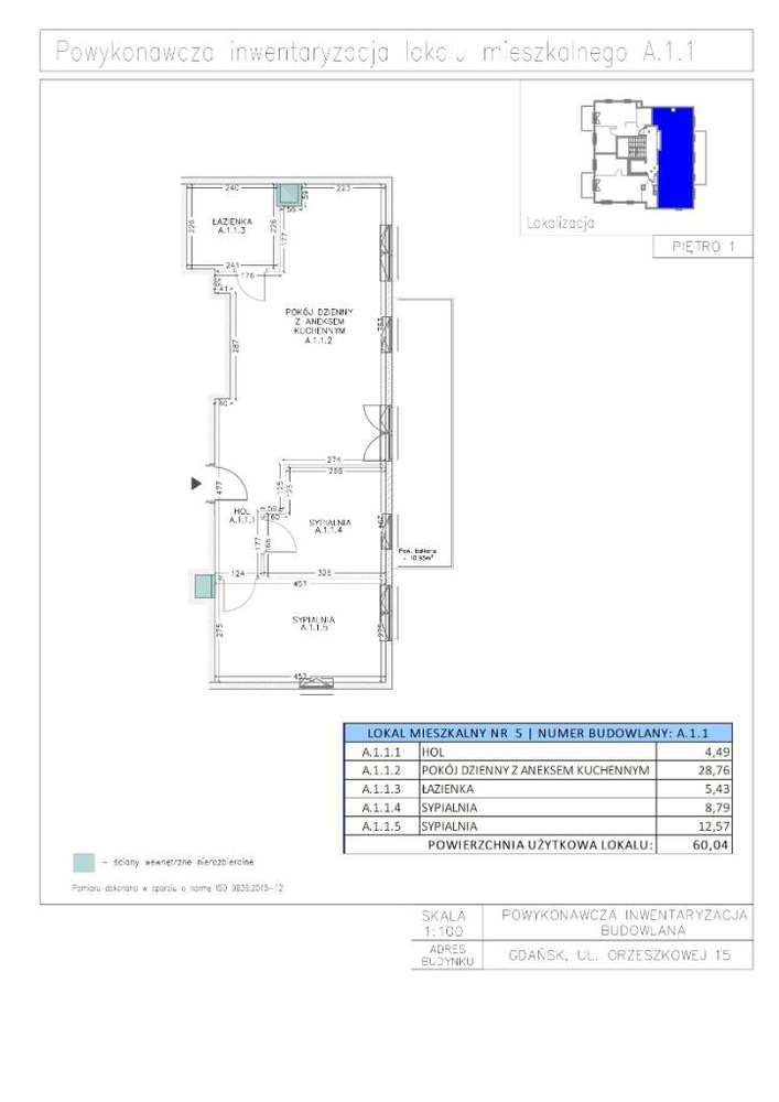 Przestronne mieszkanie przy GUMed A.1.1-1