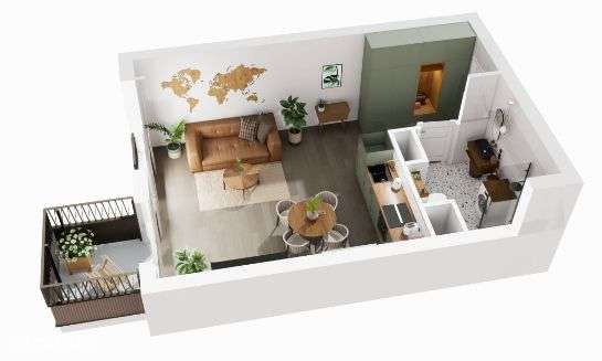 1 - pokojowe mieszkanie, lokal inwestycyjny 23 procent - Pełny obrazek: 4/9