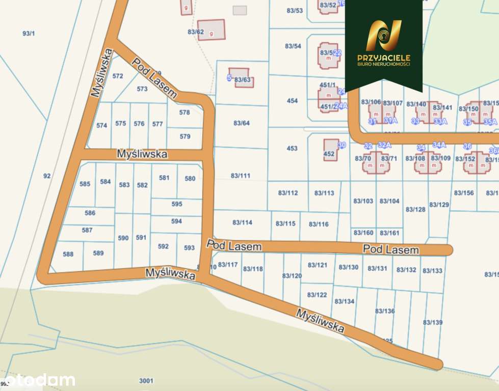 Działka 802 m2 pod zabudowę bliźniaka pod lasem ! - Pełny obrazek: 3/3