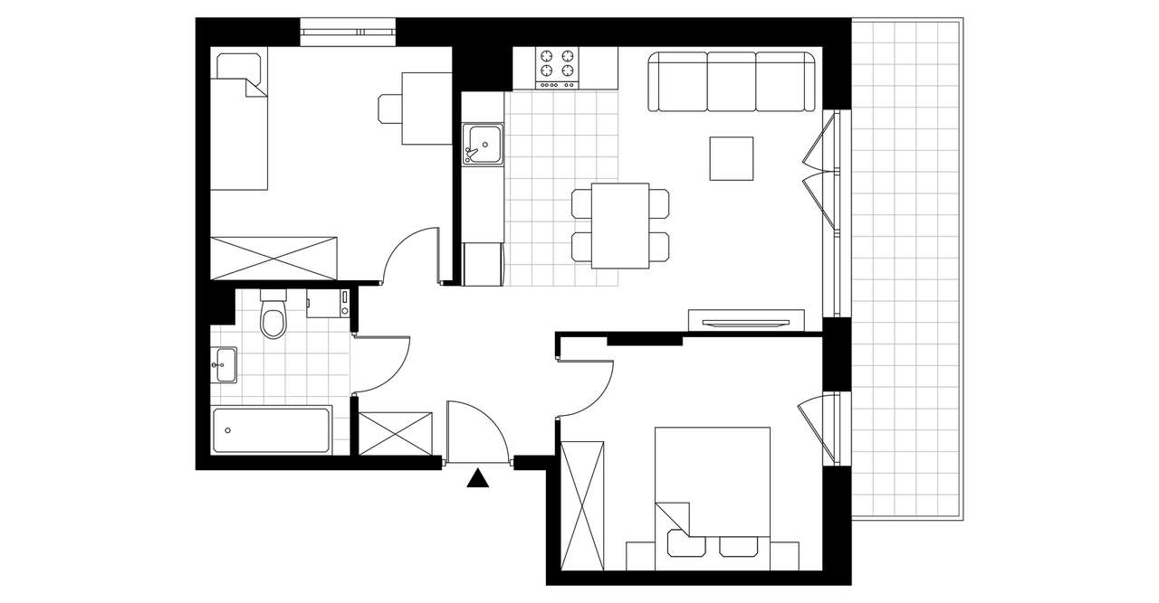 3-pokojowe mieszkanie 55m2 + balkon Bez Prowizji - Pełny obrazek: 3/8