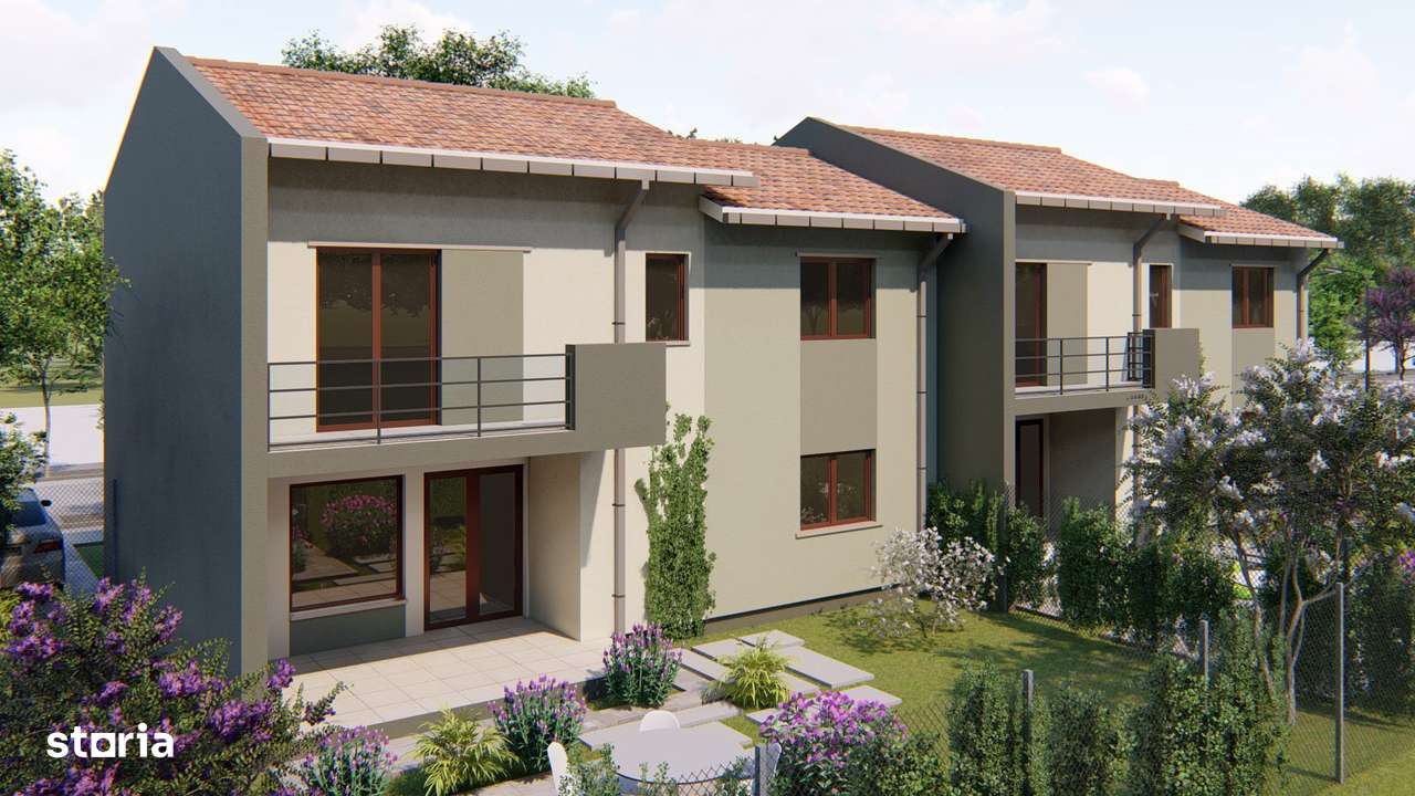 1/2 Duplex P+1, 4 camere, 101mp utili 288mp teren Cartierul Primaverii - Imagine principală: 5/12