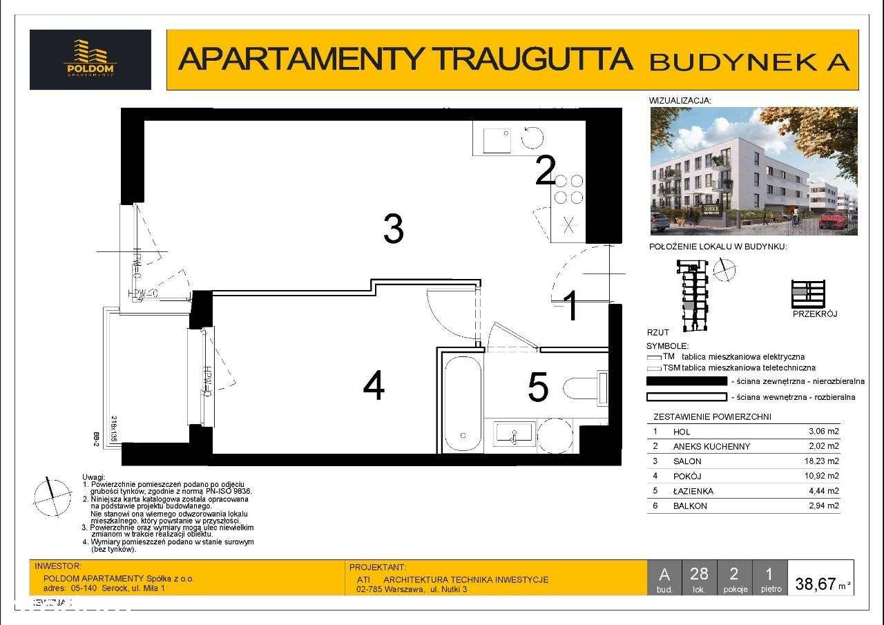 Serock, nowe mieszkanie w bloku 39,01m2-4
