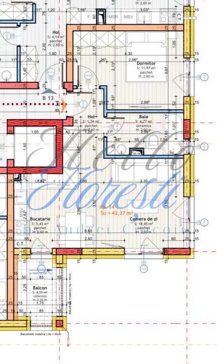 Apartament de 2 camere, finisat, 41,6 mp utili, zona Tineretului - Imagine principală: 4/10