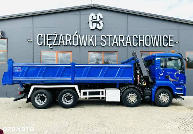 MAN TGS TGX 32.360 // E6 // 8x4 // wywrotka 3-str. Bordmatic + HDS HMF 1720 // świeżo sprowadzony // kiper kran crane żuraw - 27