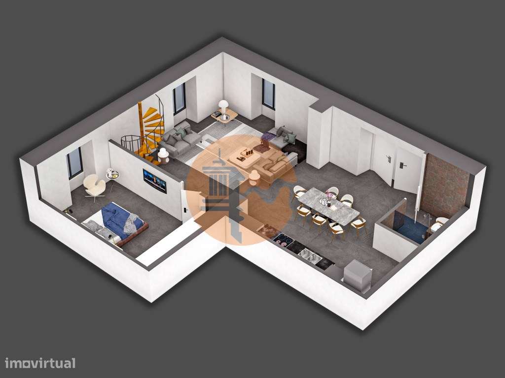 Encantador e sofisticado apartamento T1+1 em Vila Real de Santo Ant... - Grande imagem: 2/26