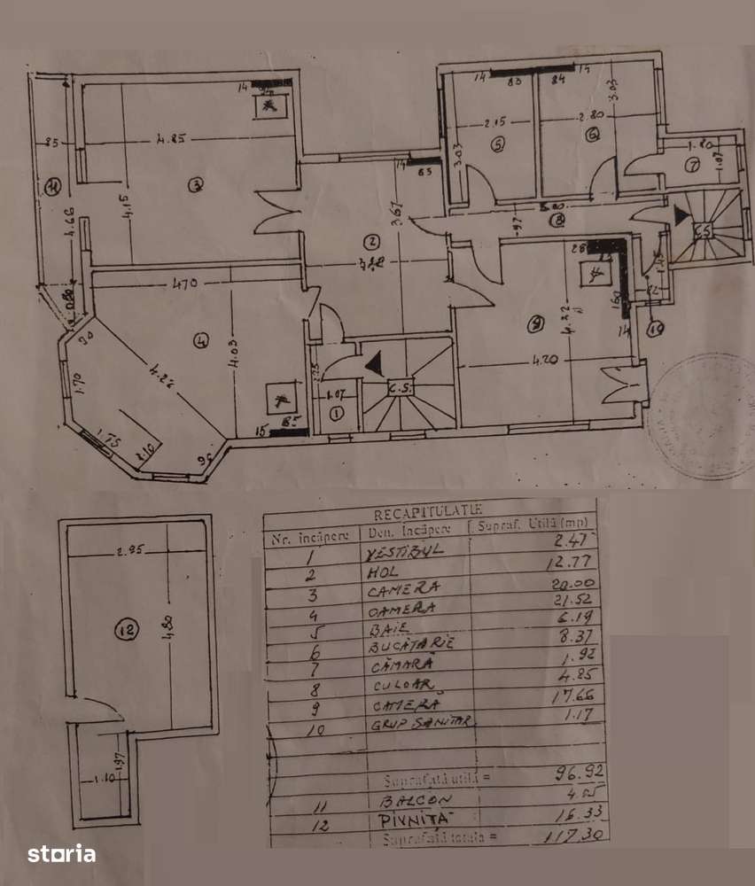 Vanzare apartament patru camere vila D+P+1+pod curte Cotroceni Eroilor-16