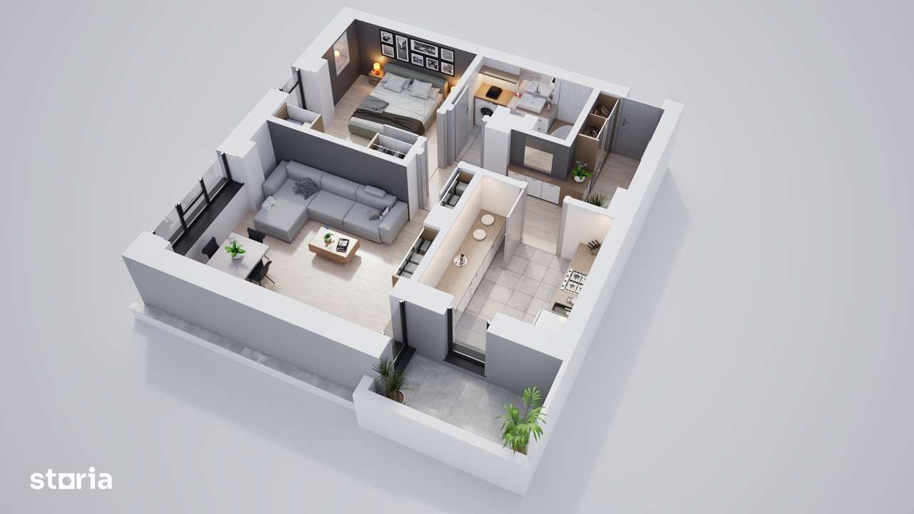 Ansamblu nou, 2 camere , cartier modern si privat, aproape de autobuz-5