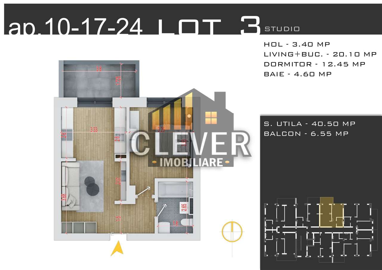 Comision 0%, Studio 2 camere, Metrou Teclu – Theodor Pallady