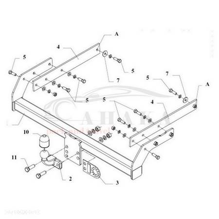 Hak Holowniczy Odkręcany Do Vw Volkswagen Transporter T6 Skrzynia Od 2015 - 3