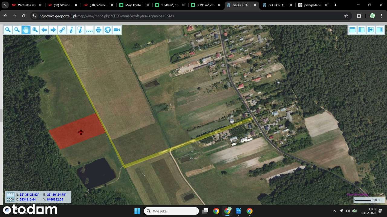 Witowo działka rolna 1,0145 ha, wymiay 66,7x152m-4