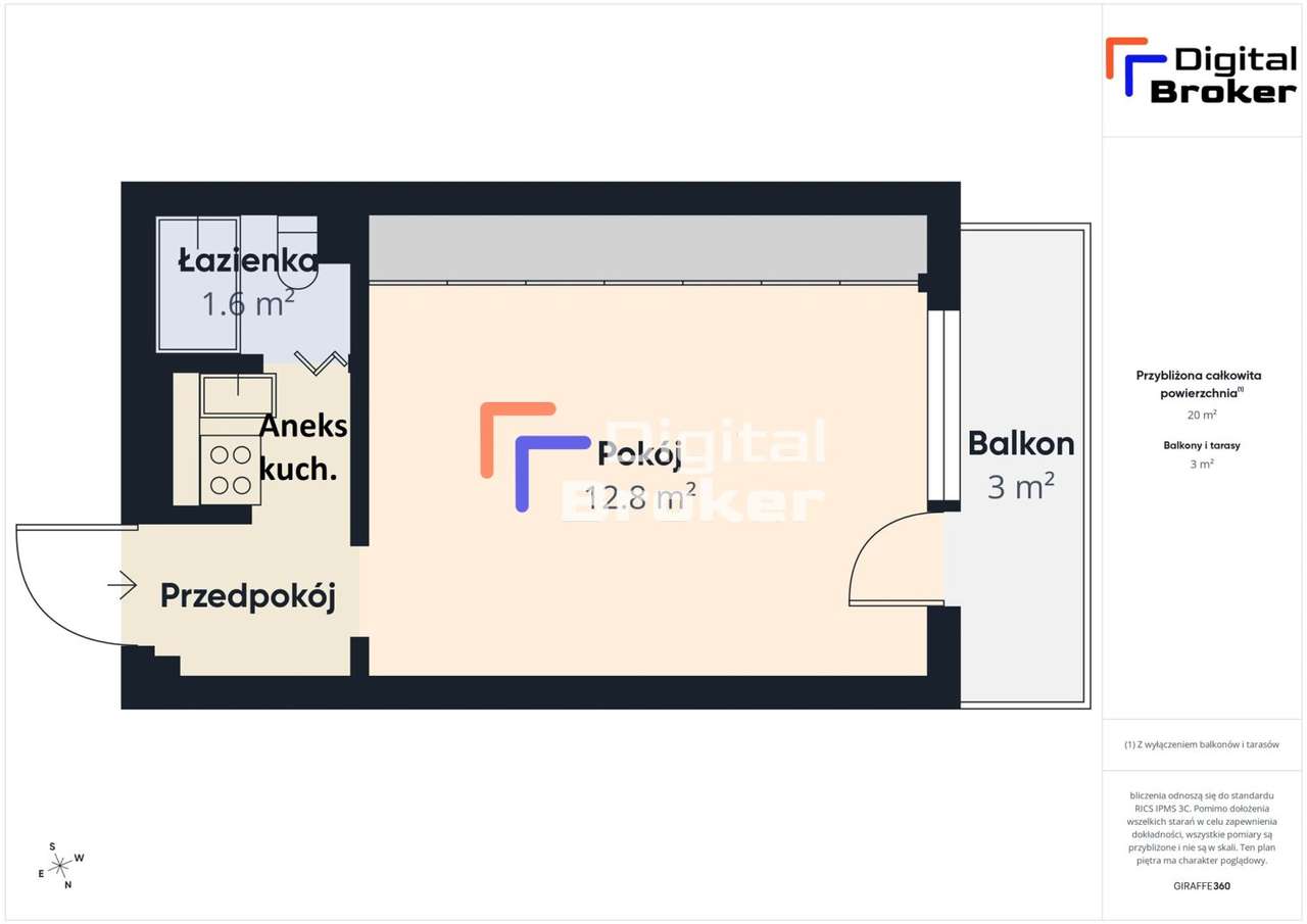 ⭐Okęcie⭐blok z cegły⭐balkon⭐piwnica⭐parking - Pełny obrazek: 4/13