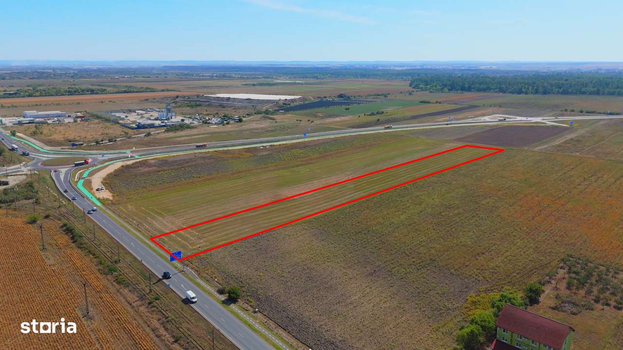 Teren de vânzare — 10.000 mp - la DN/E68 | acces din DN 69B — Arad-13