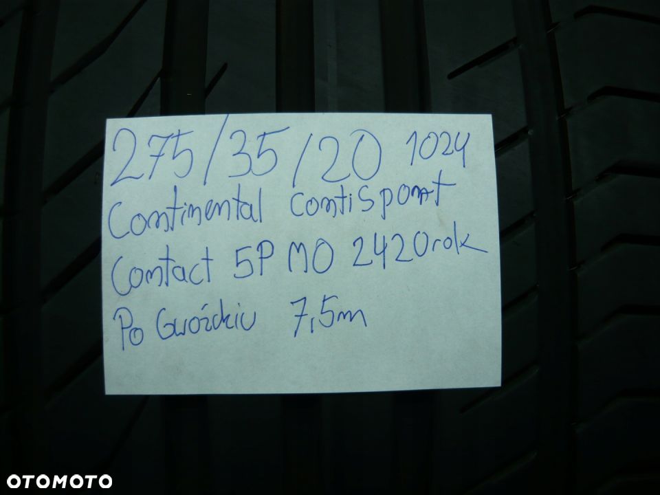 OPONA 275 35 20 continental 5p mo 7,5 mm - 1