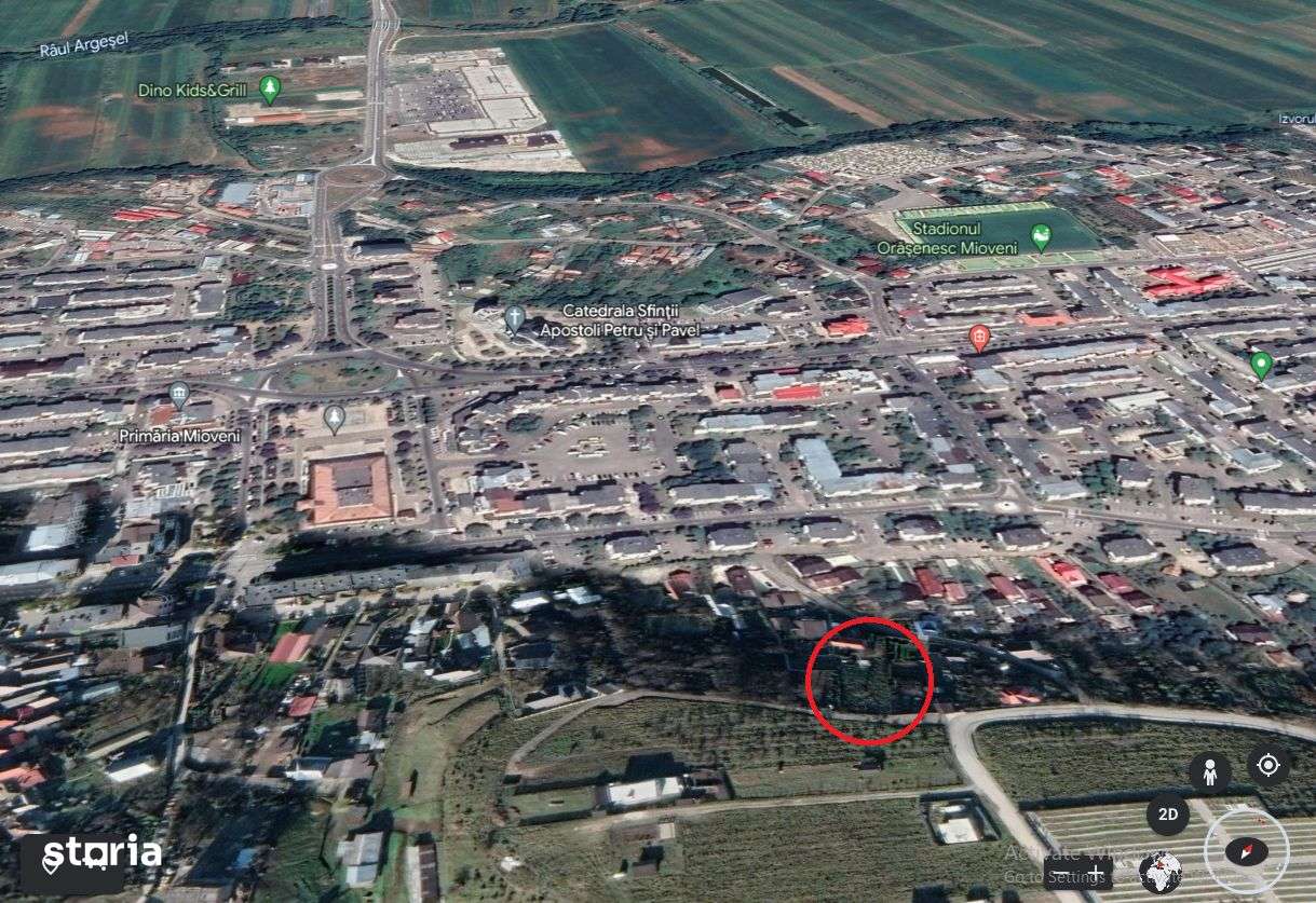 Teren Mioveni, centru, 401 mp, toate utilitatile - Imagine principală: 1/2