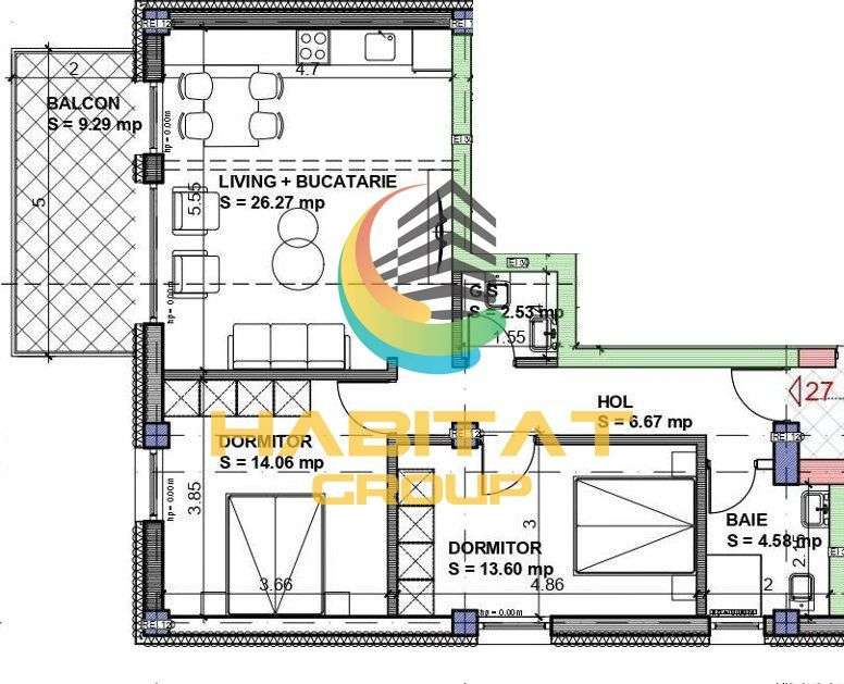 Mihai Bravu 3 camere semidecom. 77 mp doar 5 minute metrou - Imagine principală: 2/9