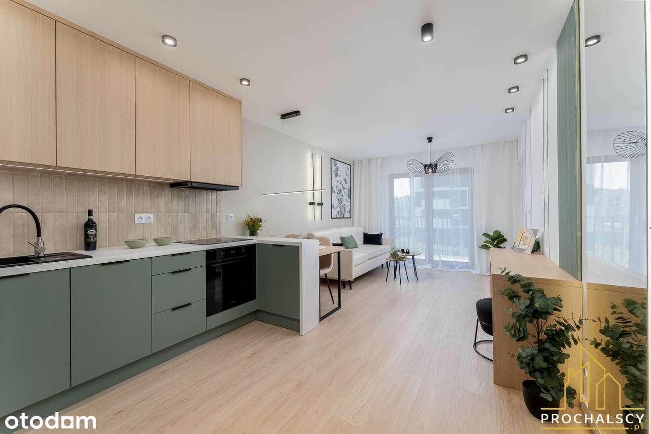 Piękne zupełnie nowe mieszkanie w z meblami i AGD Ceglana Park + garaż-0