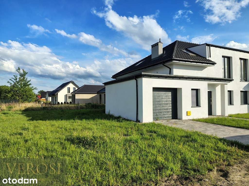 Bliźniak 140m2, garaż + ogród 500m2