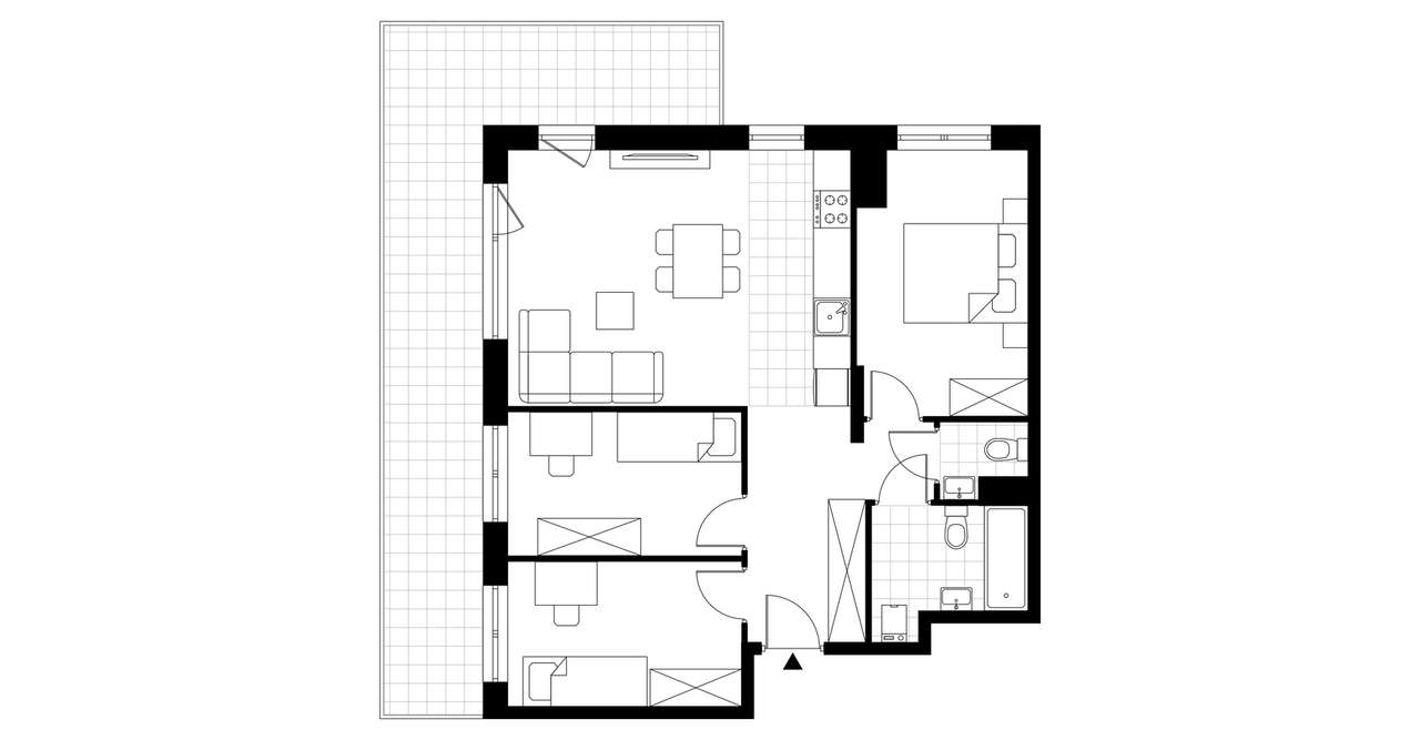 4-pokojowe mieszkanie 67m2 + balkon Bezpośrednio - Pełny obrazek: 4/9