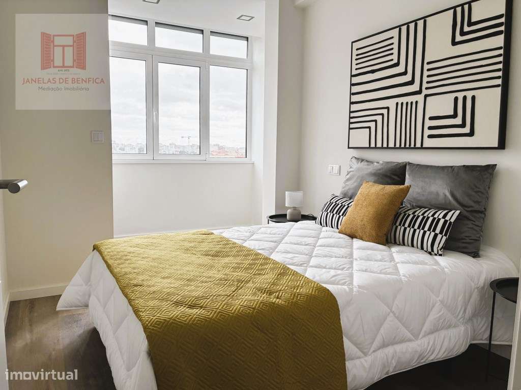 T3 em Benfica, renovado, equipado, mobilado, varanda aberta-7