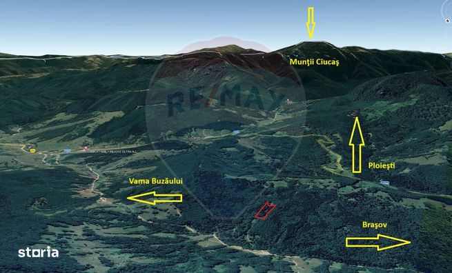 Teren 5500 mp, Valea Sasului, sat Dălghiu, com Vama Buzăului