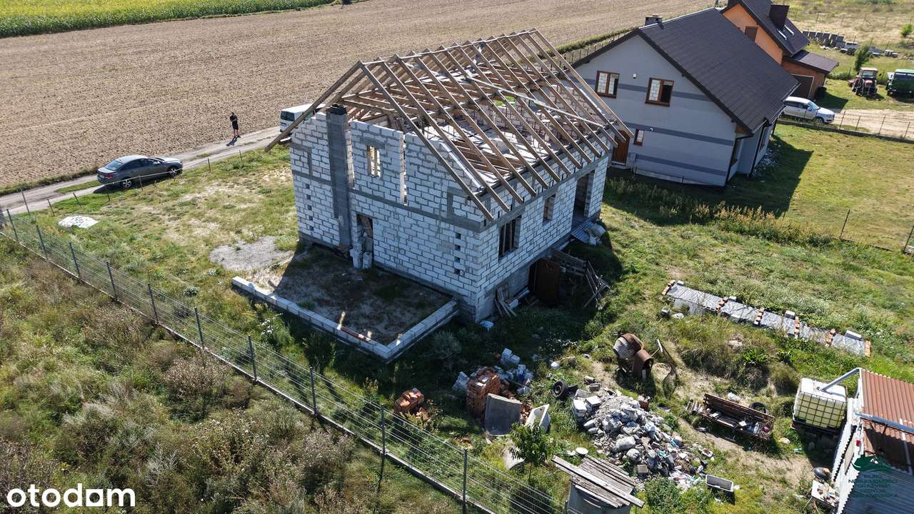 Dom 90m w surowym stanie otwartym z działką Rudunki-8