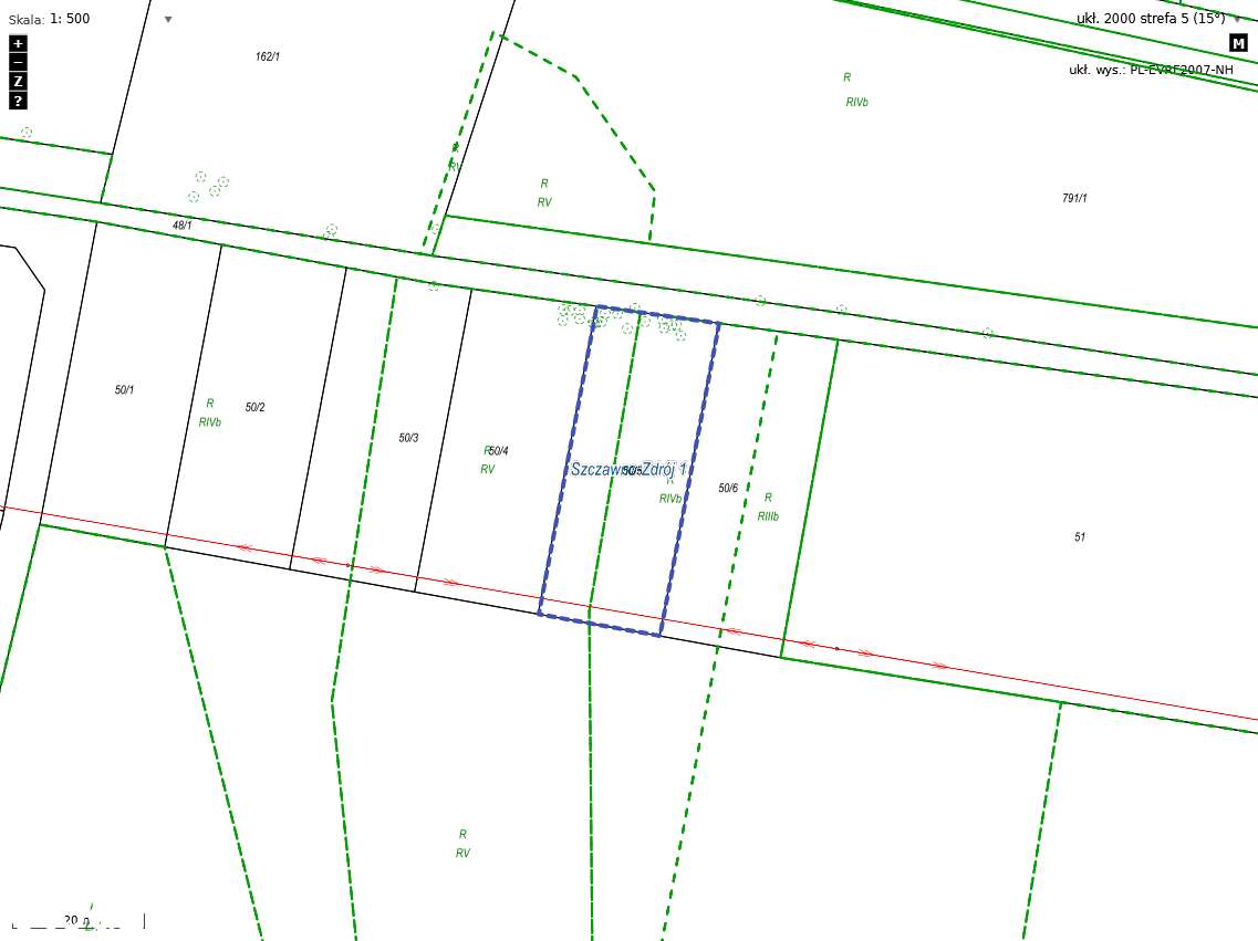 Działka, 992 m², Szczawno-Zdrój