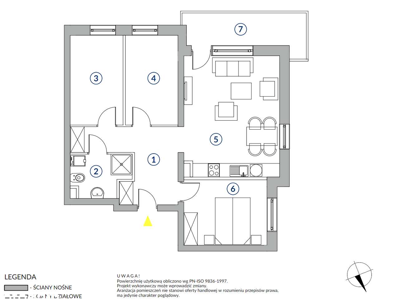 4 pokojowe mieszkanie z balkonem/ miejsce parkingowe/ blok z 2024 roku-16