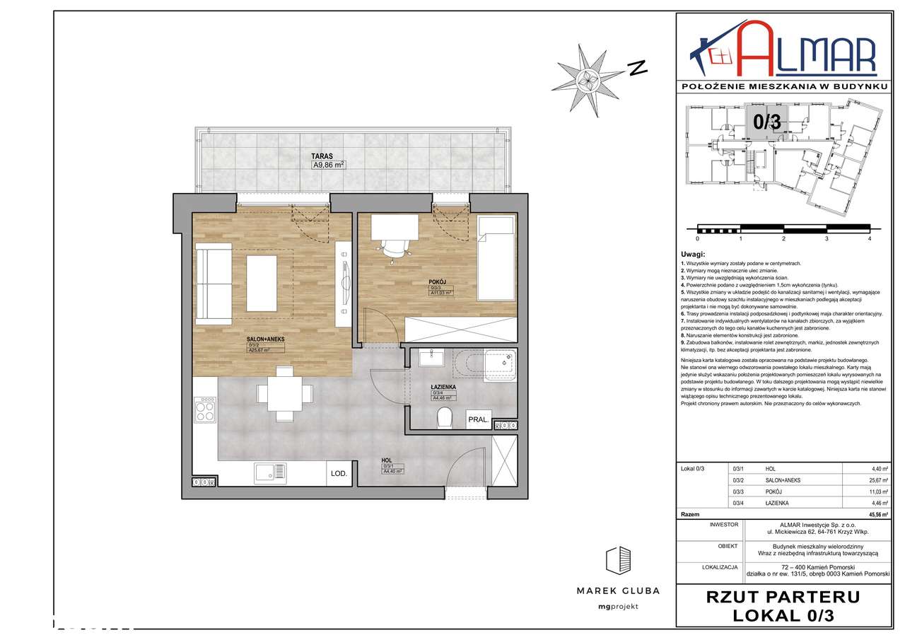 Kamień Pomorski -  ul. Wojska Polskiego 11 - Apartament 0/3 (3) - Pełny obrazek: 2/15