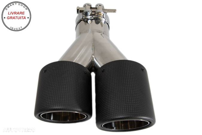 Tobe Ornamente Sistem de evacuare Carbon Fiber Finisaj Mat 6cm/2.36inch- livrare gratuita - 4