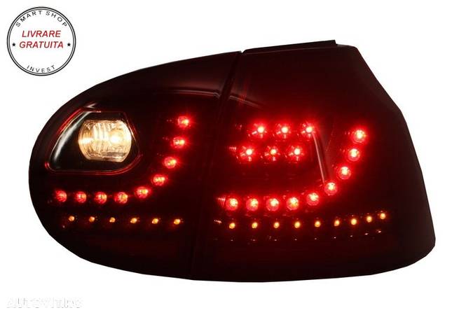 Stopuri LED VW Golf V 5 (2004-2009) Rosu Inchis- livrare gratuita - 7