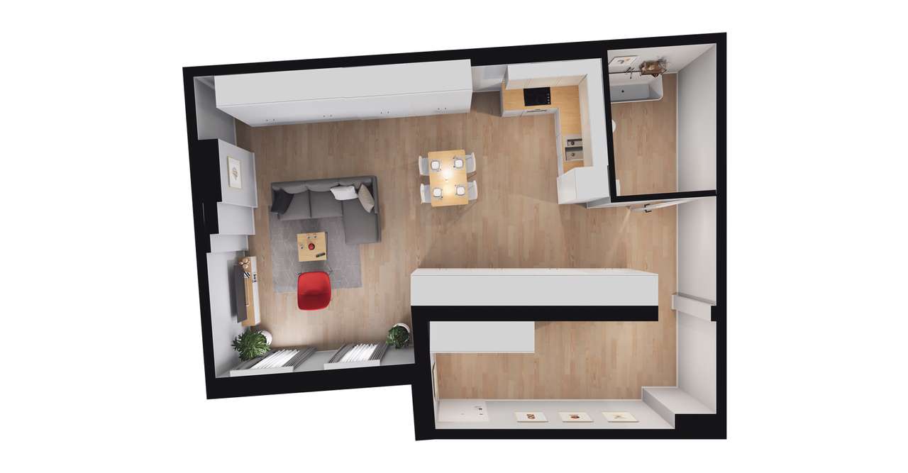 2-pokojowe mieszkanie 59m2 Bez Prowizji - Pełny obrazek: 3/9