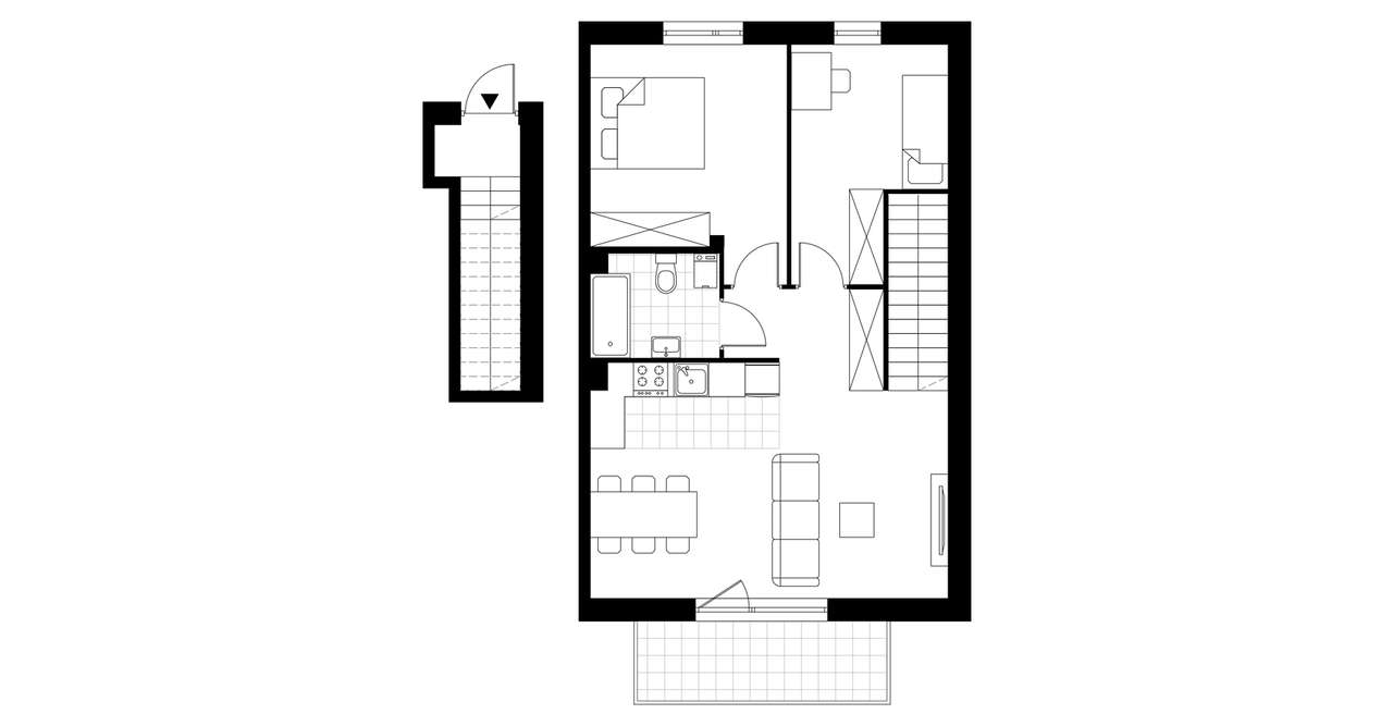 3-pokojowe mieszkanie 61m2 + balkon Bezpośrednio - Pełny obrazek: 3/8
