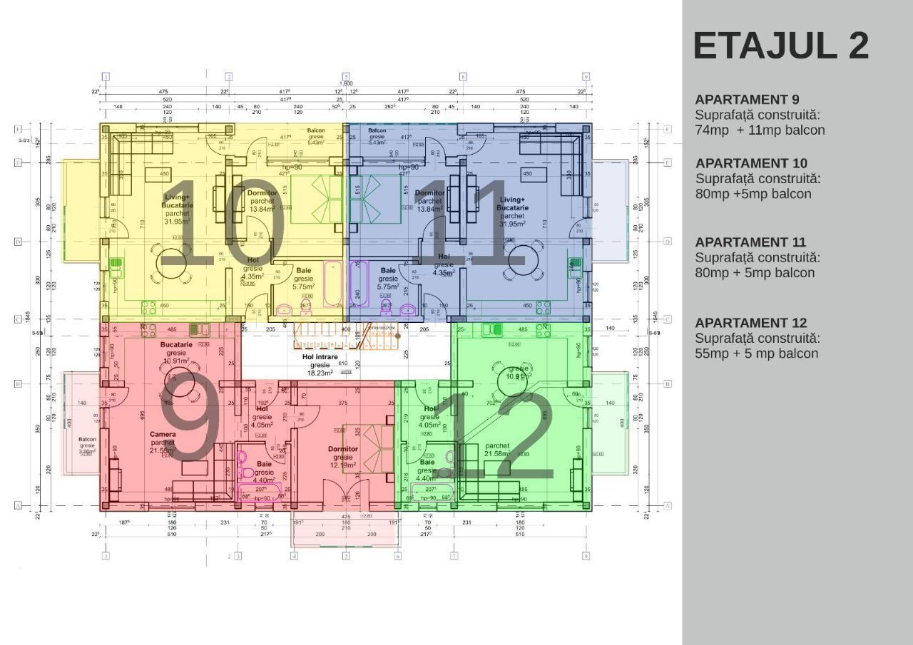 Studio cu balcon - la cheie - 41mp etaj 2 zona Selimbar